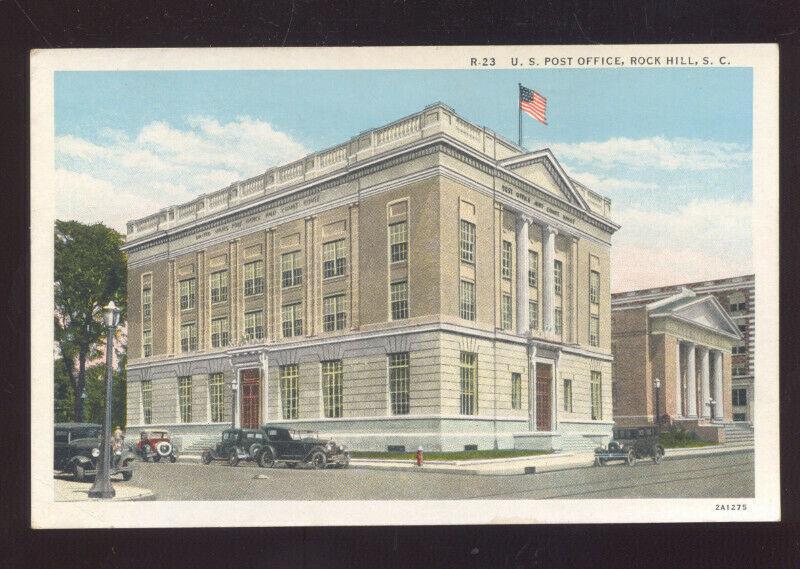 ROCK HILL SOUTH CAROLINA UNITED STATES POST OFFICE VINTAGE POSTCARD S.C.