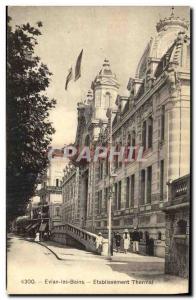 Old Postcard Lake Annecy Evian les Bains Etablissement Thermal