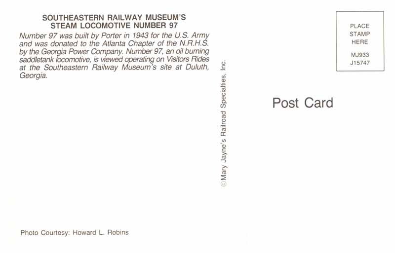 Postcard TRAIN SCENE Duluth Georgia GA AQ3165