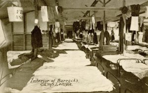 VA - Camp Lee. Interior of Barracks