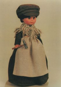 Isle Of Anglesey Welsh 19th Century Toy Doll MIning Fashion postcard