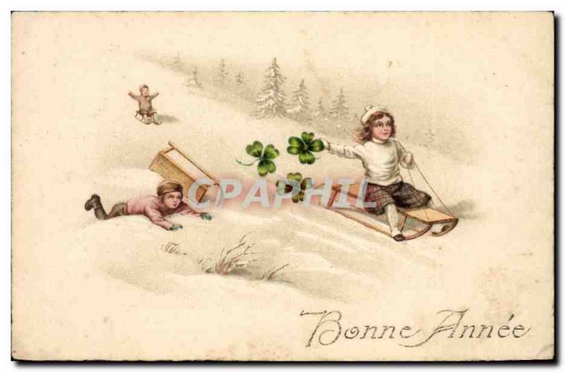 Holidays - Happy New Year - clover - luge - four leaf clover - sled - Sport d...