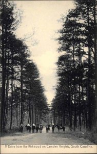 Camden Heights South Carolina SC Kirkwood Horseback Riders Vintage Postcard