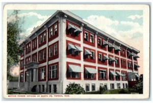 c1910 Motive Power Offices Santa Fe Exterior Building Topeka Kansas KS Postcard