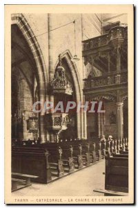 Postcard Thann Old Cathedral Chair and the Tribune