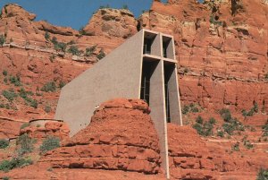 Vintage Postcard Chapel of The Holy Cross Church Sedona Arizona AZ