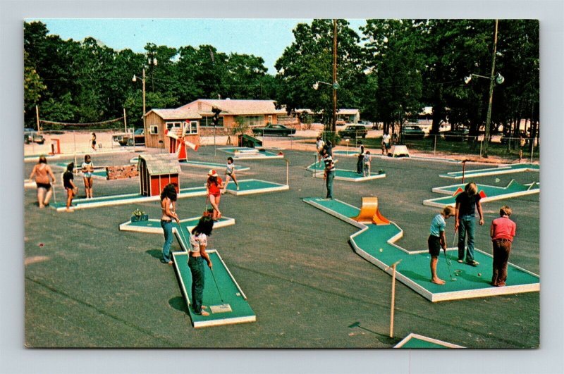 Postcard NJ Ocean View New Jersey Pine Haven Campground Miniature Golf Z3