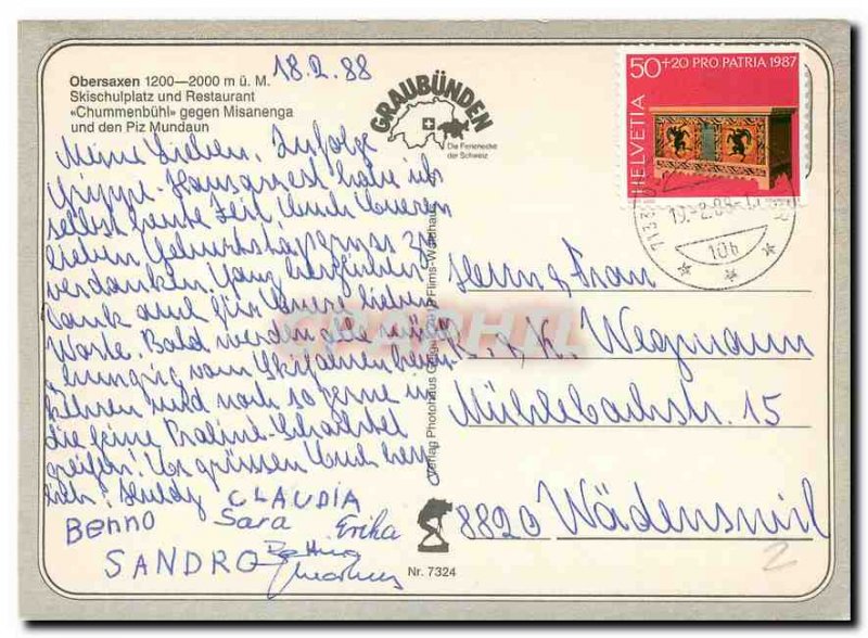 Postcard Modern Obersaxen