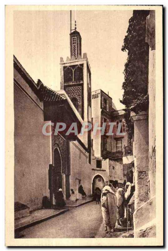 Old Postcard Tangier Morocco Great Mosque