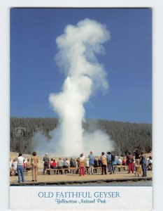Postcard Old Faithful Geyser Yellowstone National Park Wyoming USA