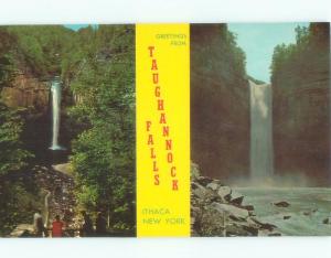 Unused Pre-1980 WATERFALL SCENE Ithaca New York NY E4077