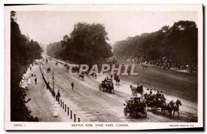 Old Postcard Rotten Row Hyde Park London