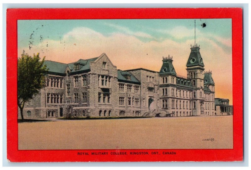 c1950's Royal Military College Kingston Ontario Canada Vintage Posted Postcard