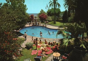 Vintage Postcard Swimming Pool Vacation Spot Reina Cristina Hotel Cádiz Spain