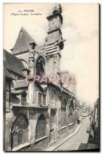 Old Postcard Troyes L & # 39Eglise St John The Belfry