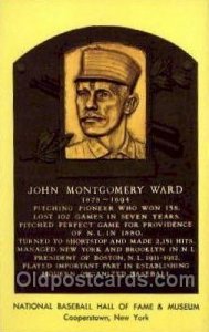 John Montgomery Ward Baseball Hall of Fame Card, Unused 