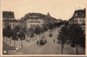Luxembourg Avenue de la Liberte Vintage Postcard C046