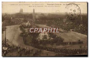 Old Postcard Apotheosis Of Victory 14 July 1919 Place de la Concorde German A...