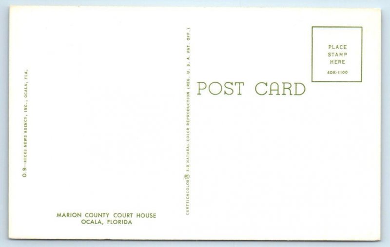 3 Postcards OCALA, Florida FL~ City Hall, MARION COUNTY COURT HOUSE, Post Office