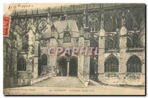 Old Postcard Bourges Cathedral North façade