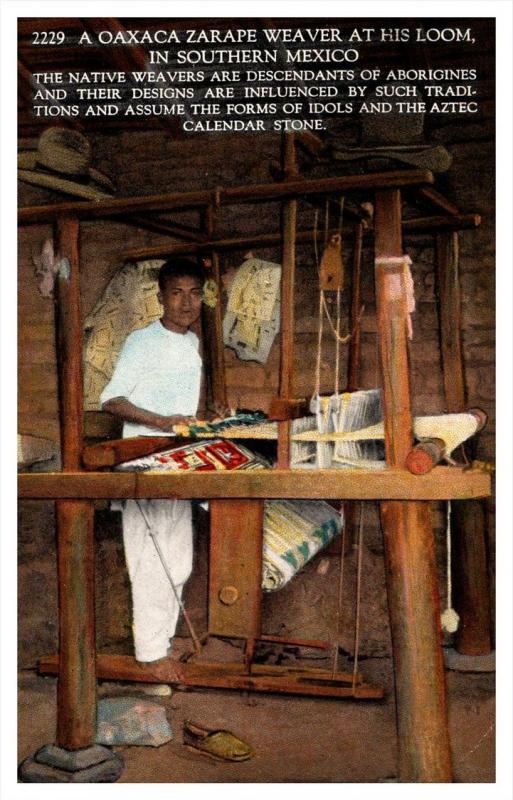 Mexico  Oaxaca Zarape Weaver at loom