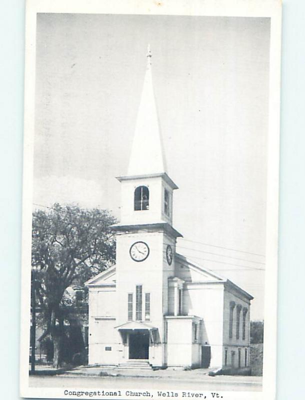 Unused Pre-1952 CHURCH SCENE Wells River Vermont VT p5081