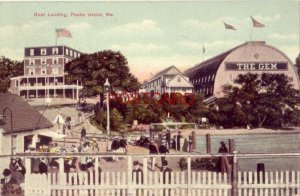 1916 BOAT LANDING, PEAKS ISLAND, ME. The Gem Thatre