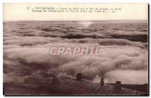 Old Postcard Puy de Dome Sunrise At Sea Of Clouds seen from the terrace of th...