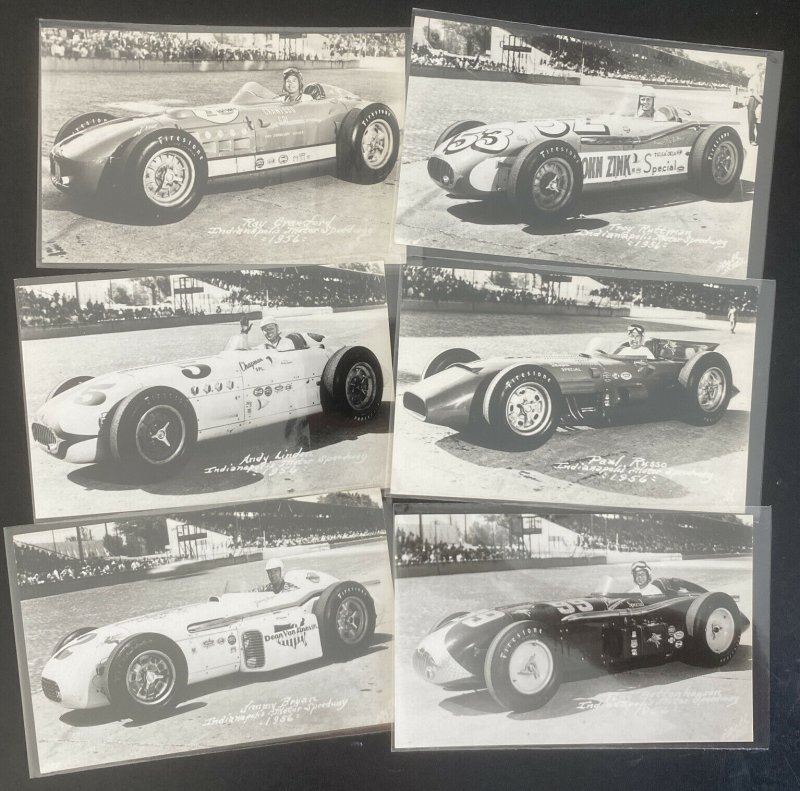 Mint Indy 500 Real Photo Postcard 33 Starters 1956 Indianapolis Motos Speedway