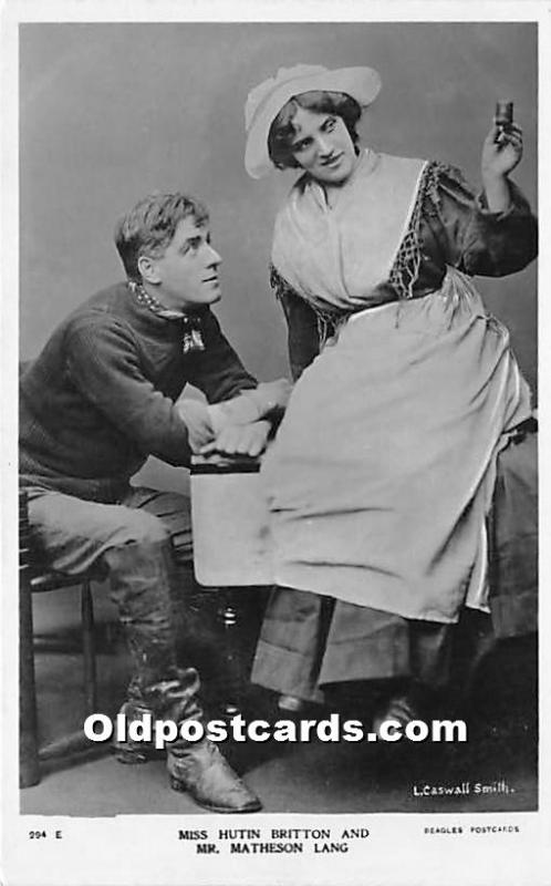 Miss Hutin Britton and Mr Matheson Lang Theater Actor / Actress Unused 