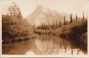 Canada Mount Rundle Banff Harbor Vintage RPPC C057