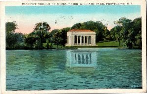 Benedict Temple of Music, Rogers Williams Park Providence RI c1928 Postcard J26