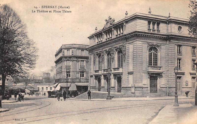 BF2963 epernay marne le theatre et place  thiers  france