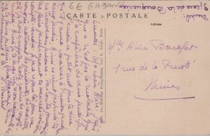 Gabon Ecole de Filles De Lambarene Vintage Postcard C268