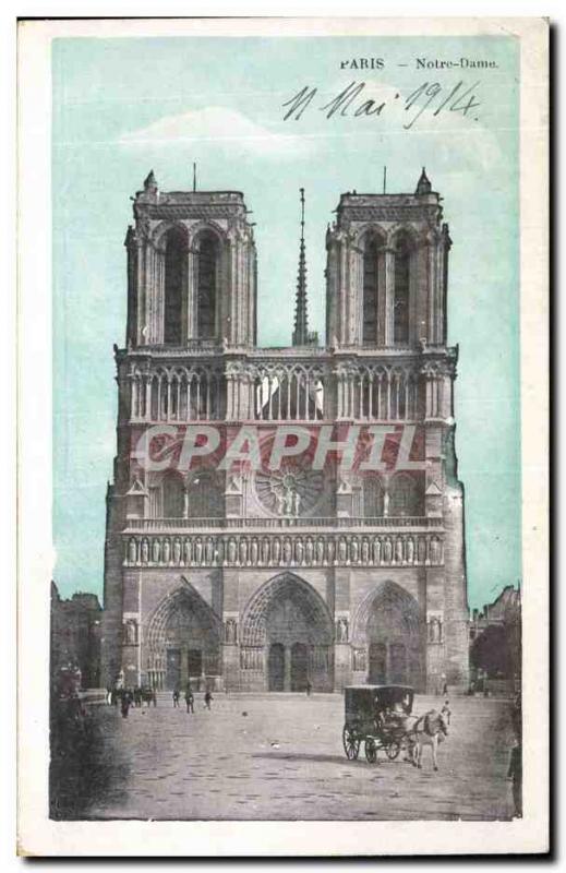 Paris Old Postcard Notre Dame