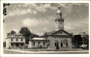 Vincennes Indiana IN Old Cathedral Real Photo Vintage Postcard