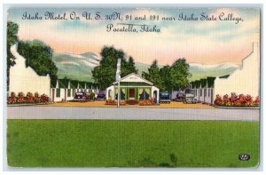 1951 Idaho Motel On US 30 Near Idaho State College Pocatello Idaho ID Postcard