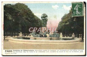 Old Postcard Paris Fountain of L & # 39Ohservatoire
