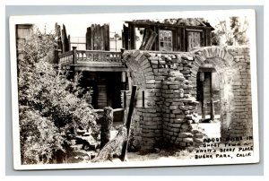 Vintage 1950's RPPC Postcard Adobe Ruins Ghost Town Knott's Berry Farm CA