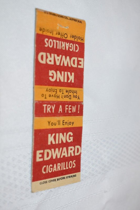 King Edward Cigarillo's Advertising Bobtail 20 Strike Matchbook Cover