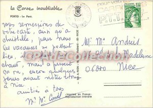 Modern Postcard Corsica unforgettable Porto Bridge