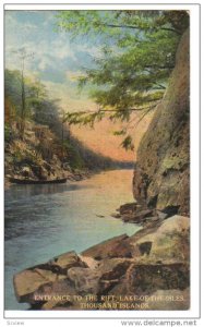 THOUSAND ISLANDS, Ontario, Canada, 1900-1910's; Entrance To the Rift, Lake Of...