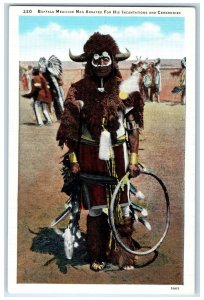 c1940s Buffalo Medicine Man Array Incantation Ceremony Buffalo New York Postcard