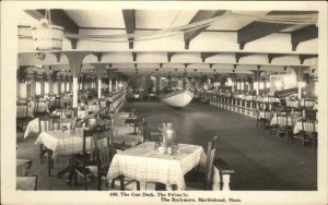 Marblehead Massachusetts MA The Rockmere Steamship Gun Deck RPPC Postcard