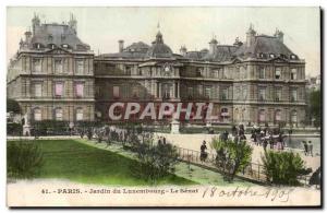 Paris Postcard Old Luxembourg Garden Le Senat