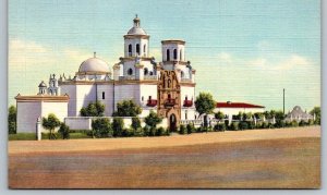 Vintage Arizona Postcard -  Old Mission San Xavier Del Bac   Tucson