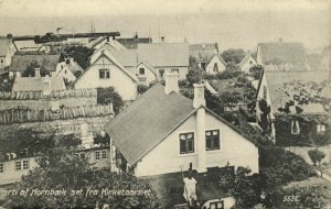 denmark, Parti af HORNBÆK set fra Kirketaarnet (1914) Postcard
