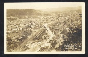 RPPC CUMBERLAND MARYLAND HIGHWAY 40 BYPASS BRIDGE REAL PHOTO POSTCARD