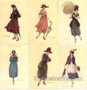 Artist Bompard set of 6 series 915 Unused Mint Condition