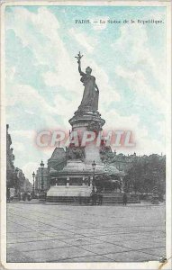 Postcard Old Paris Statue of the Republic